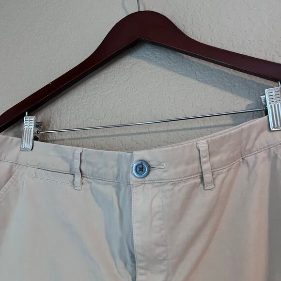 Garnet Hill Organic Cotton Straight Leg Khaki Chino Pant Tan Beige 12 - Picture 4 of 9